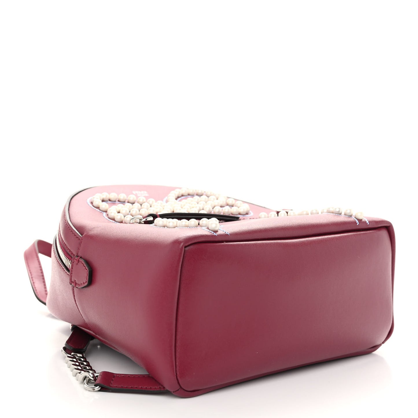 Vitello Liberty Pearl Romantic Bow Mini Backpack Black Cherry