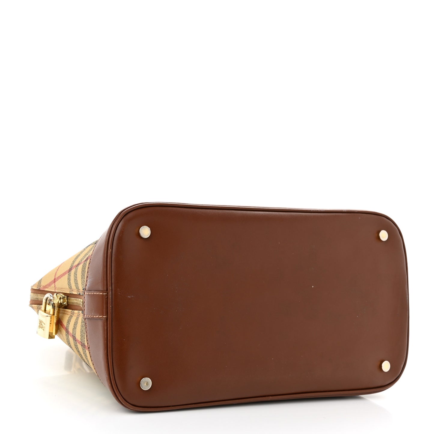 Haymarket Check Top Handle Crossbody Brown