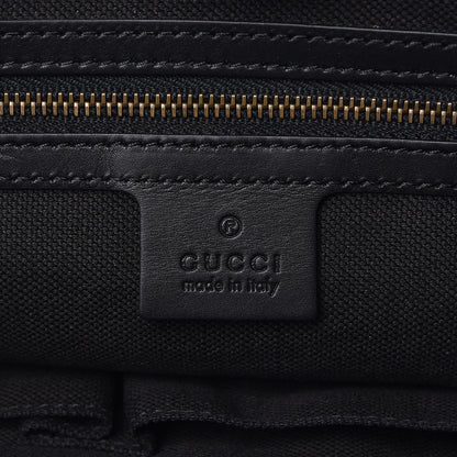 Gucci Nubuck Brocade Medium Soft Stirrup Tote Black 6 of 12