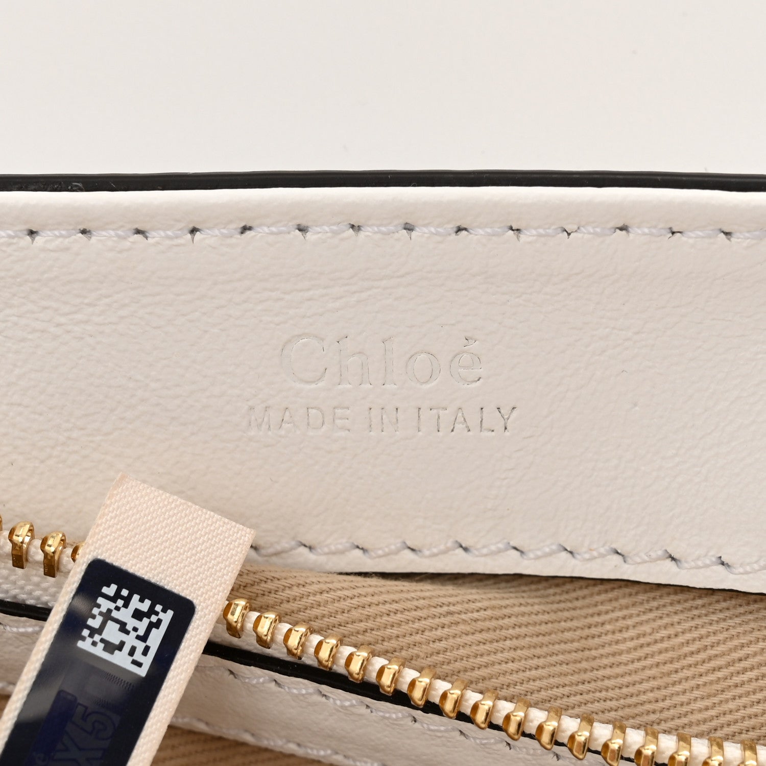 Chloe Calfskin Crocodile Embossed Small C Double Carry Bag Brilliant White 6 of 11