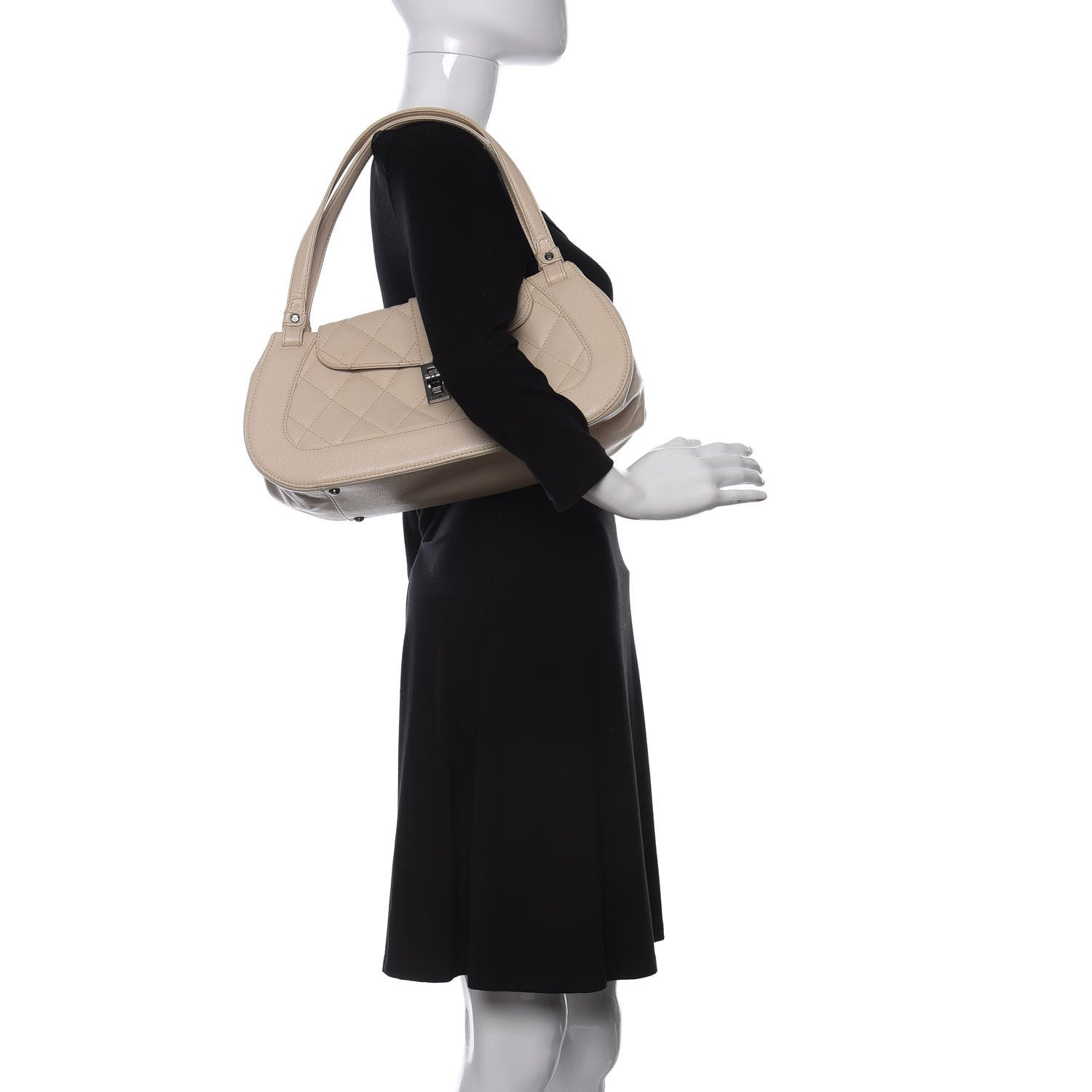 Chanel Caviar Quilted Mademoiselle Flap Bag Beige 2 of 11