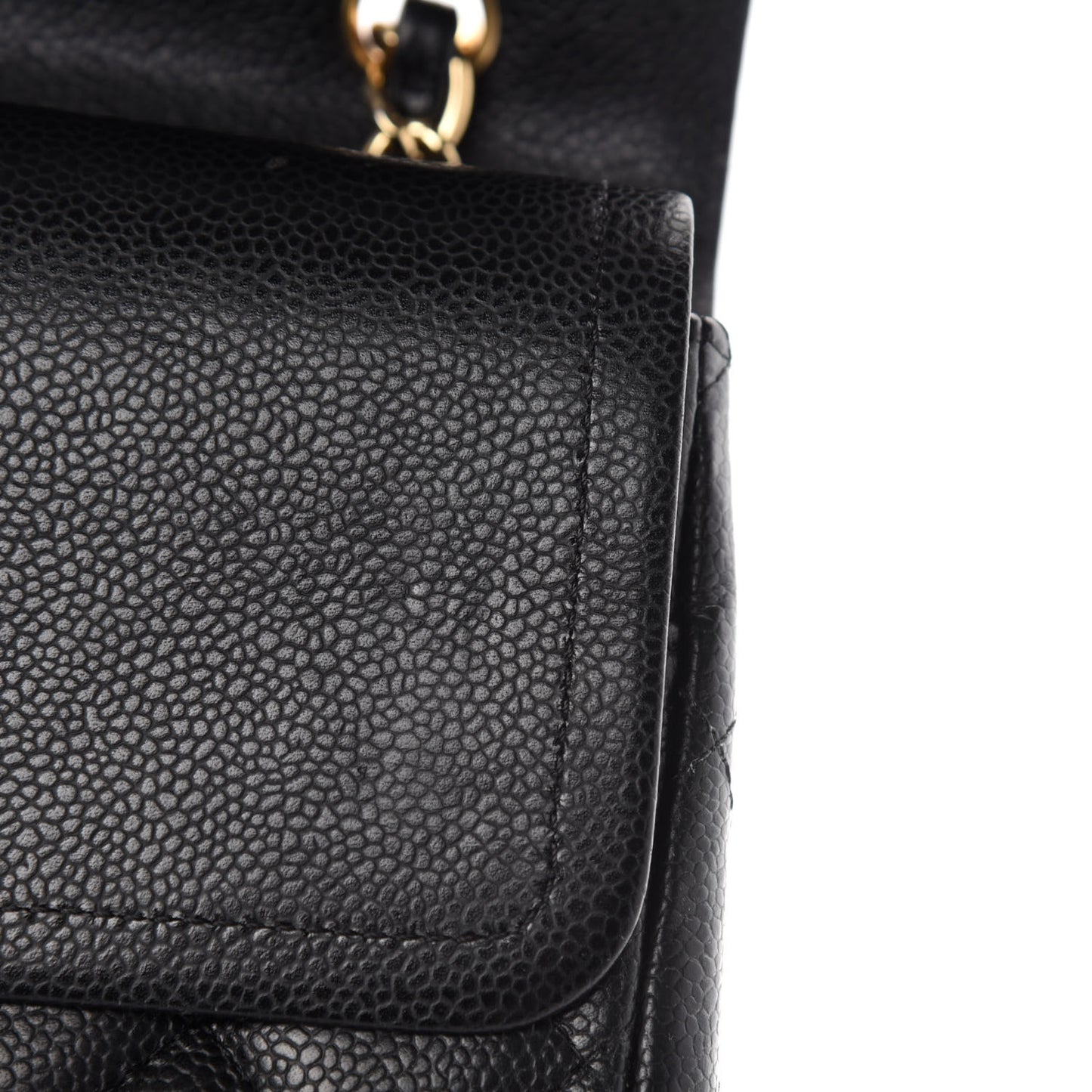 Caviar Quilted Maxi Double Flap Black