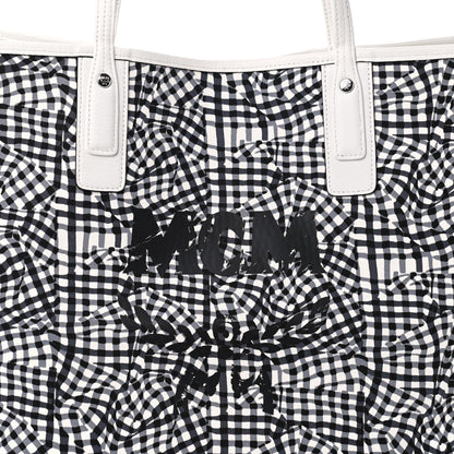 MCM Visetos Large Liz Reversible Shopper Tote White 16 of 16