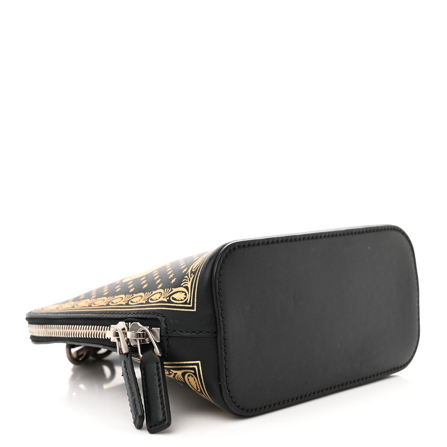 Gucci X SEGA Calfskin GUCCY Stars Mini Dome Shoulder Bag Black Gold 4 of 14