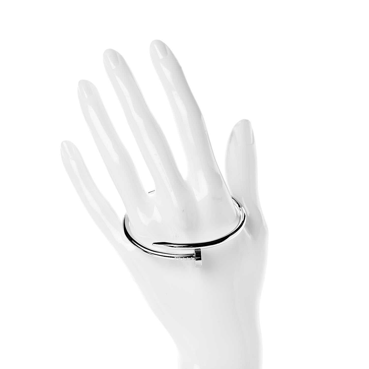 Cartier 18K White Gold Juste Un Clou Bracelet 16 2 of 7