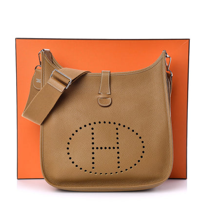 Hermes Taurillon Clemence Evelyne III GM Sable 12 of 12