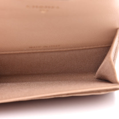 Chanel Caviar Quilted Flap Card Holder Wallet Beige 5 of 9