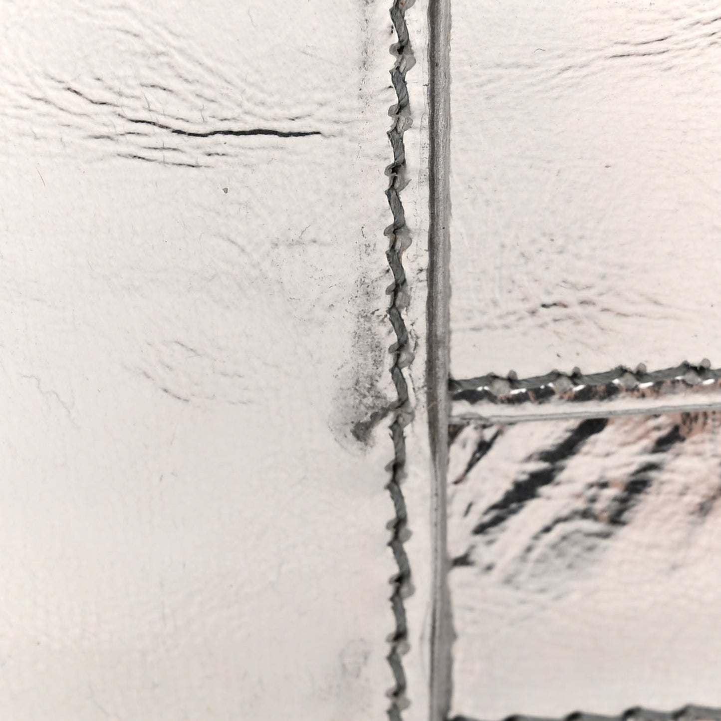 Smooth Metallic Calfskin Large Lindsay Shoulder Bag Silver