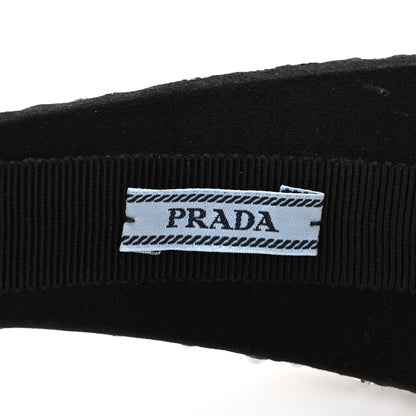 Prada Satin Crystal Embellished Headband Metal 5 of 8