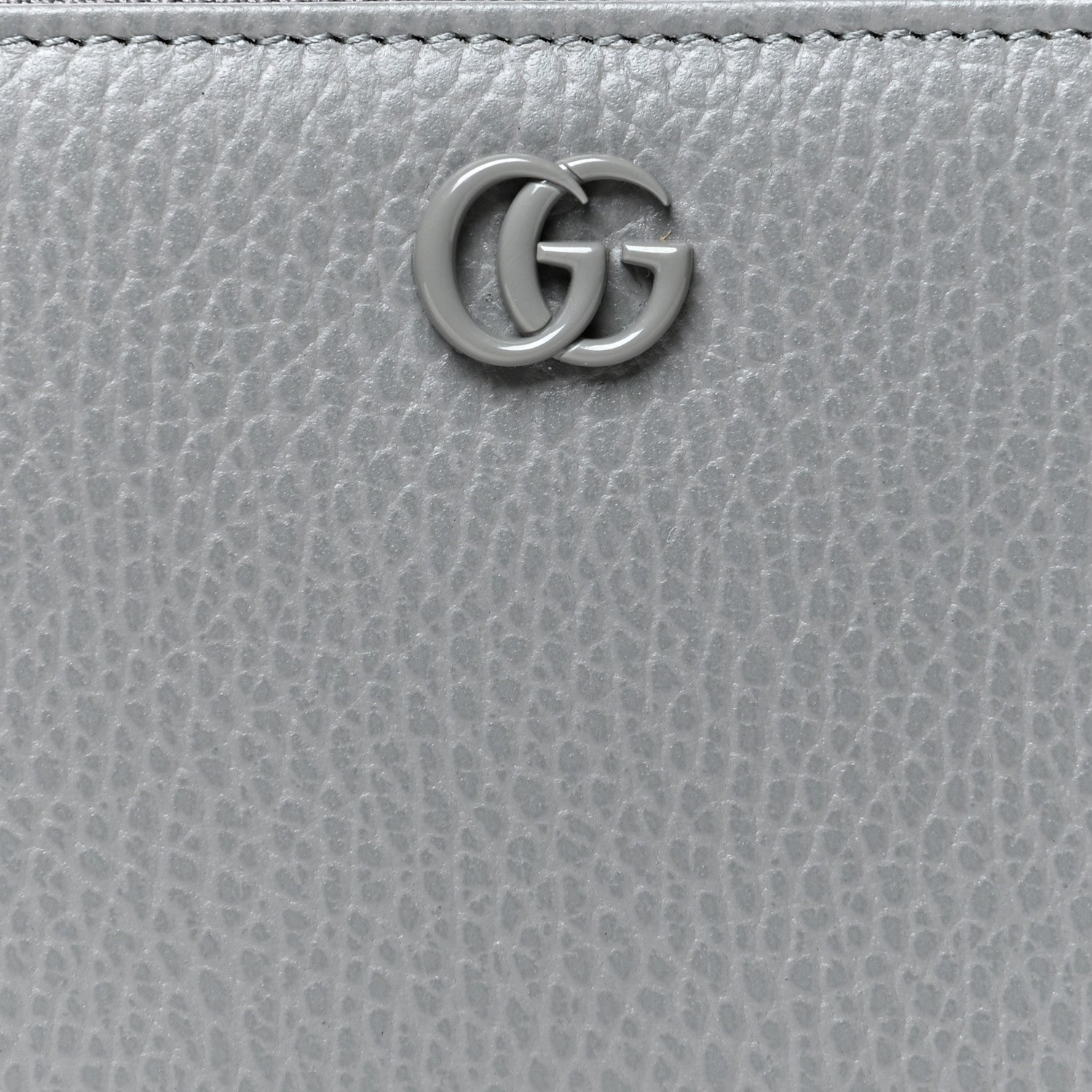 Gucci Dollar Calfskin Monochrome GG Marmont Zip Around Wallet Deep Grey 8 of 8