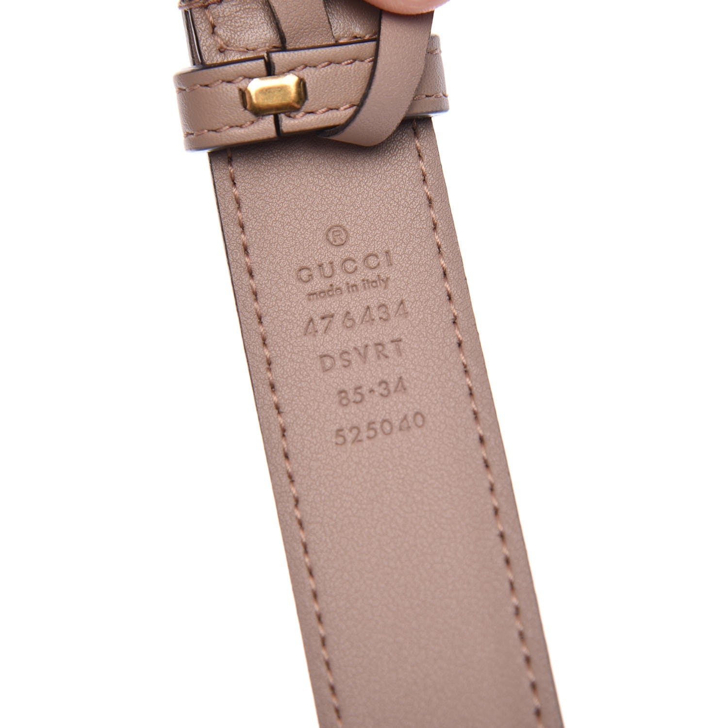 Gucci Calfskin Matelasse GG Marmont Belt Bag 85 34 Porcelain Rose 9 of 13
