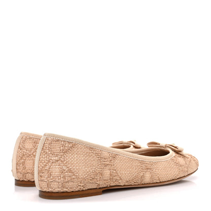 Christian Dior Raffia Cannage Ballet Flat 38.5 Straw 5 of 11