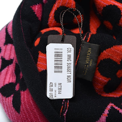 Louis Vuitton Wool Cashmere Monogram Sunset Snood Scarf Black 5 of 5