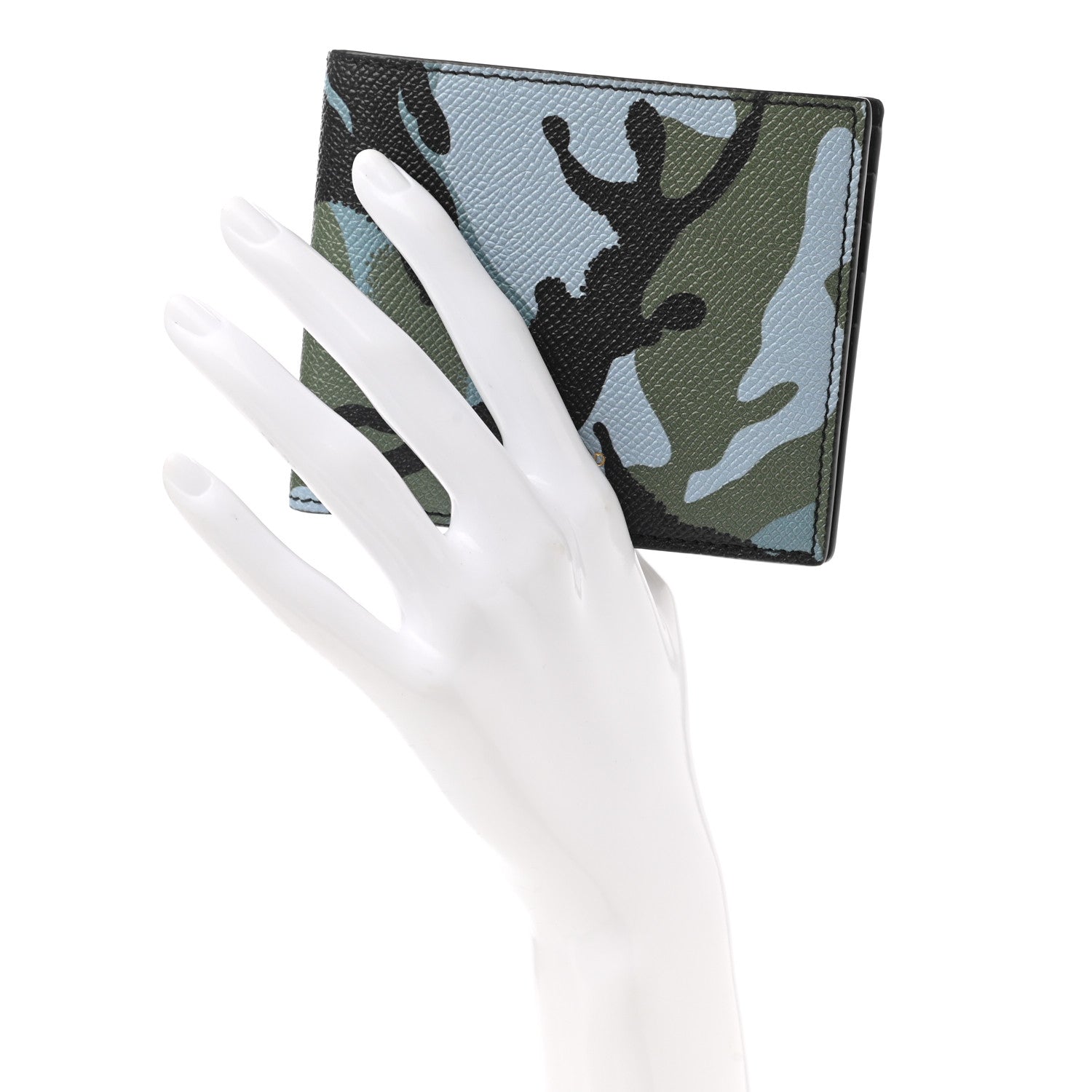 Tom Ford Calfskin Camo Print Mens T-Line Bi-Fold Wallet Multicolor 2 of 6