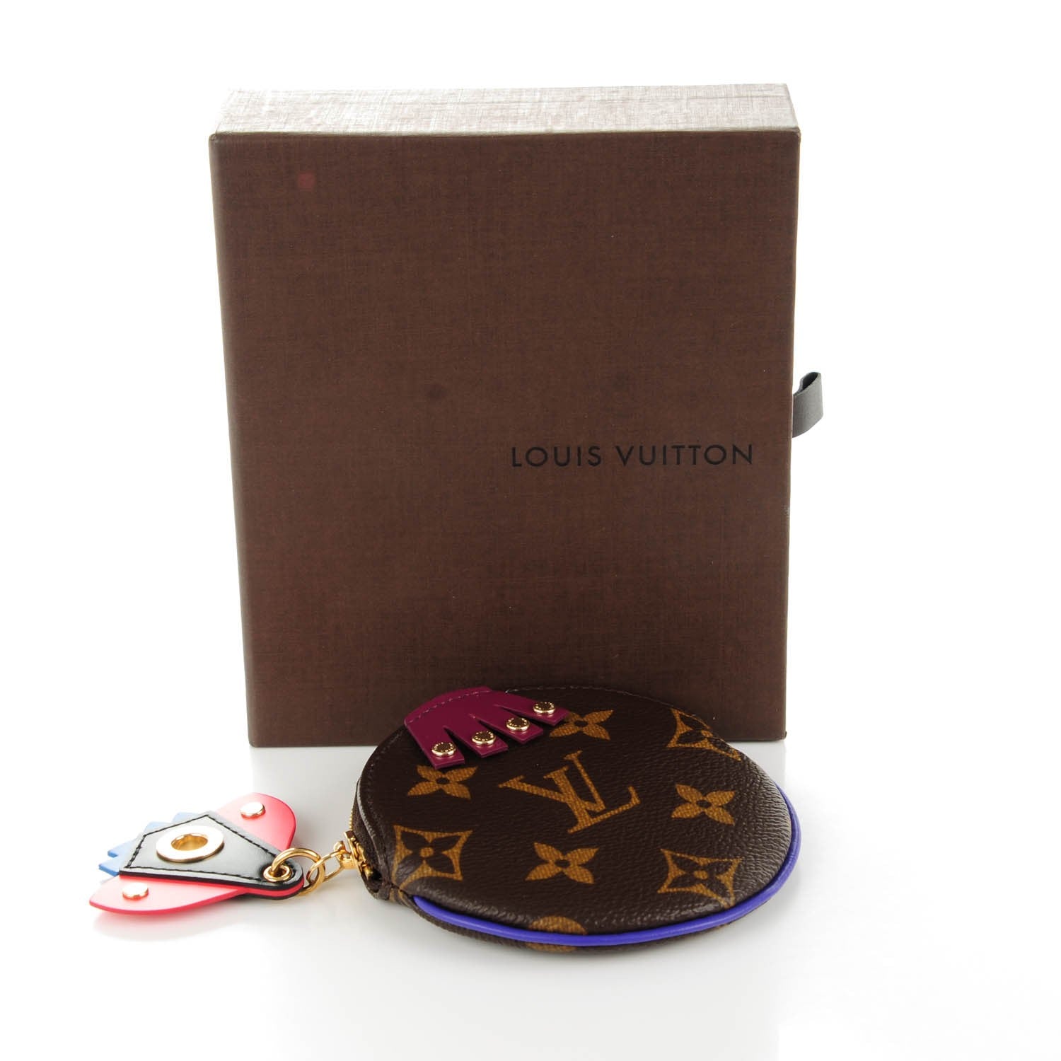 Louis Vuitton Monogram Totem Round Coin Purse Magenta 4 of 7
