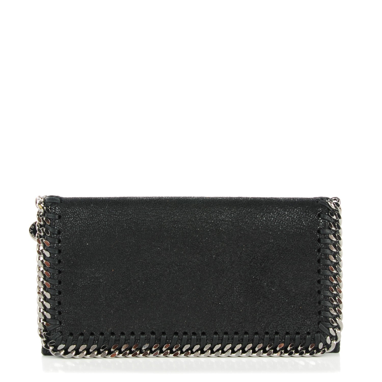 Stella McCartney Shaggy Deer Falabella Flap Wallet Black 1 of 7