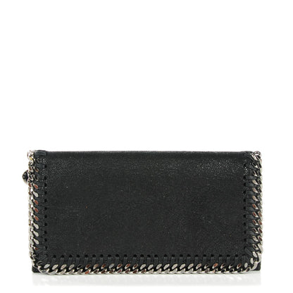 Stella McCartney Shaggy Deer Falabella Flap Wallet Black 1 of 7
