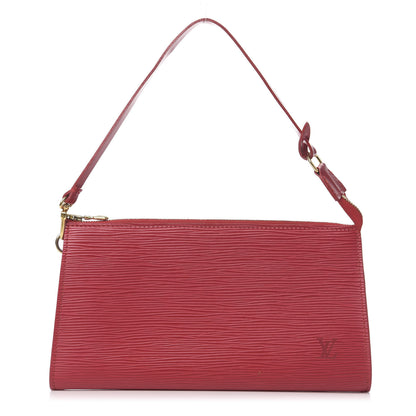 Louis Vuitton Epi Pochette Accessories 24 Castillan Red 1 of 13