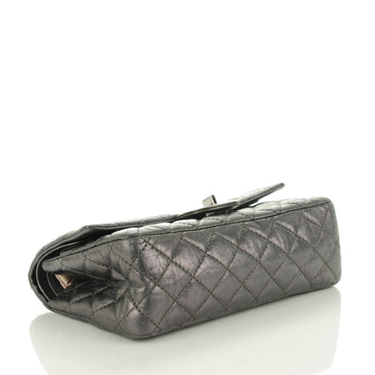 Chanel Metallic Aged Calfskin Quilted 2.55 Reissue 225 Flap Dark Silver 5 of 9