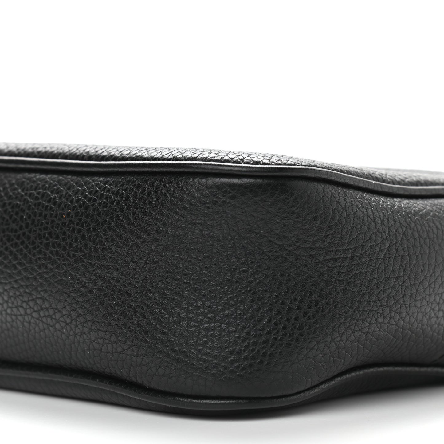 Pebbled Calfskin Small Soho Disco Bag Black