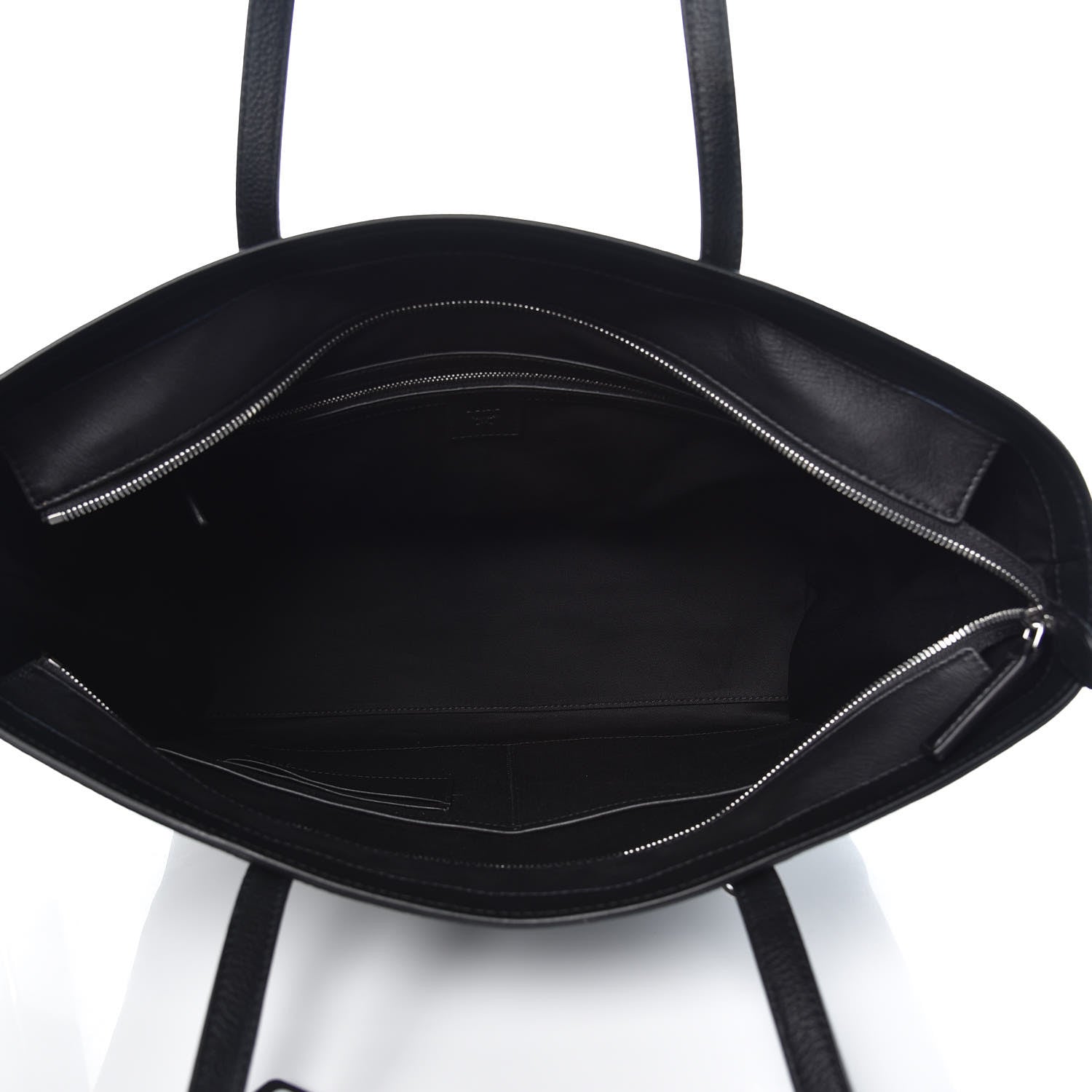 MCM Calfskin Visetos Anya Shopper Tote Black 5 of 9