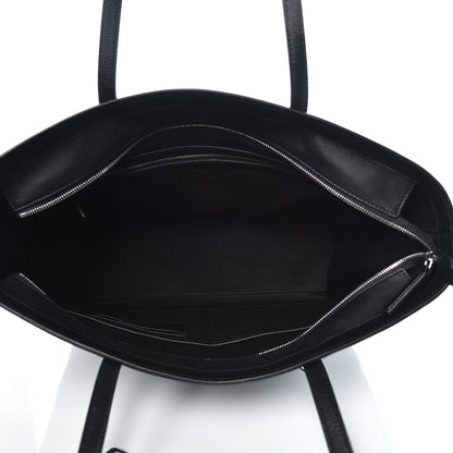 MCM Calfskin Visetos Anya Shopper Tote Black 5 of 9