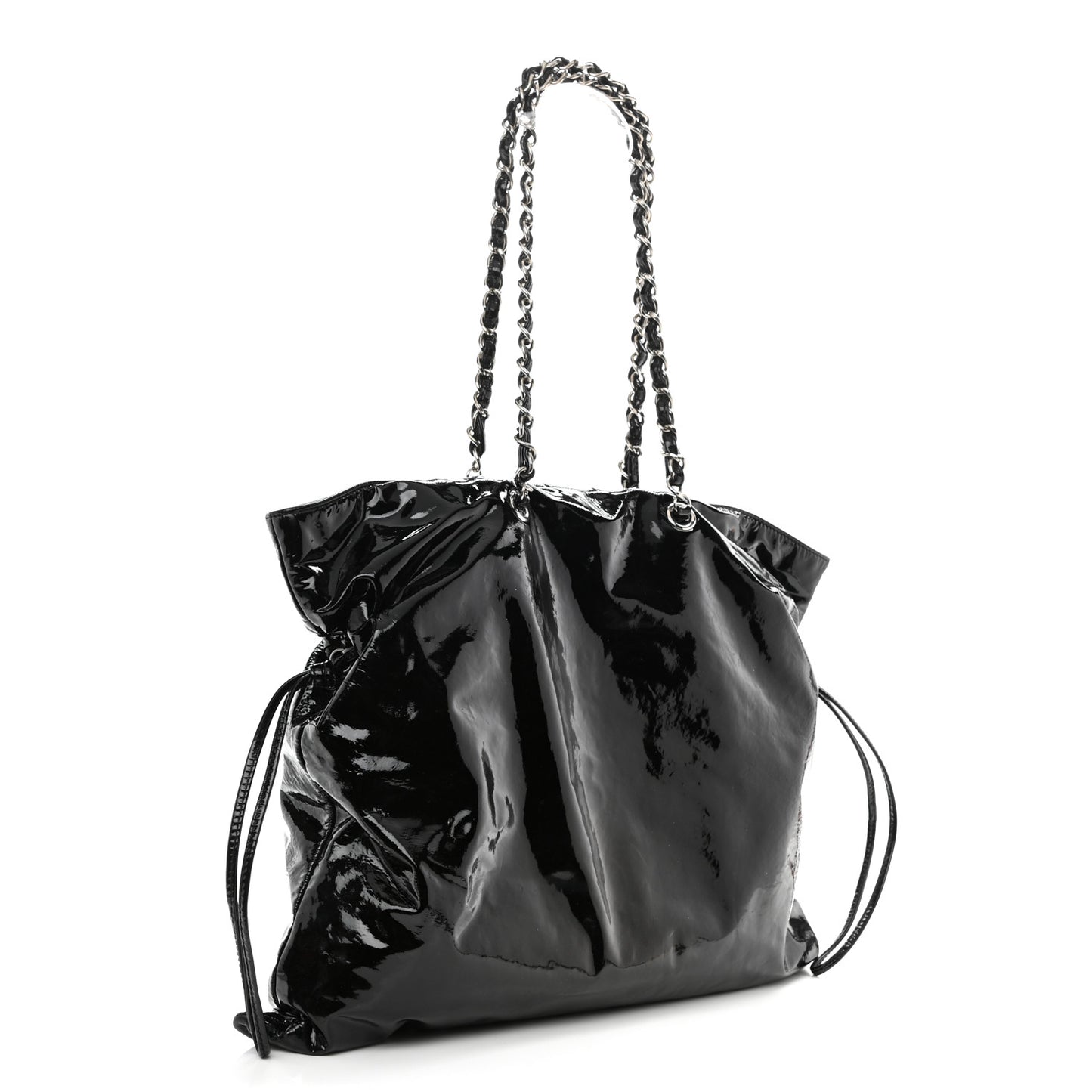 Patent Bonbons Shopper Tote Black