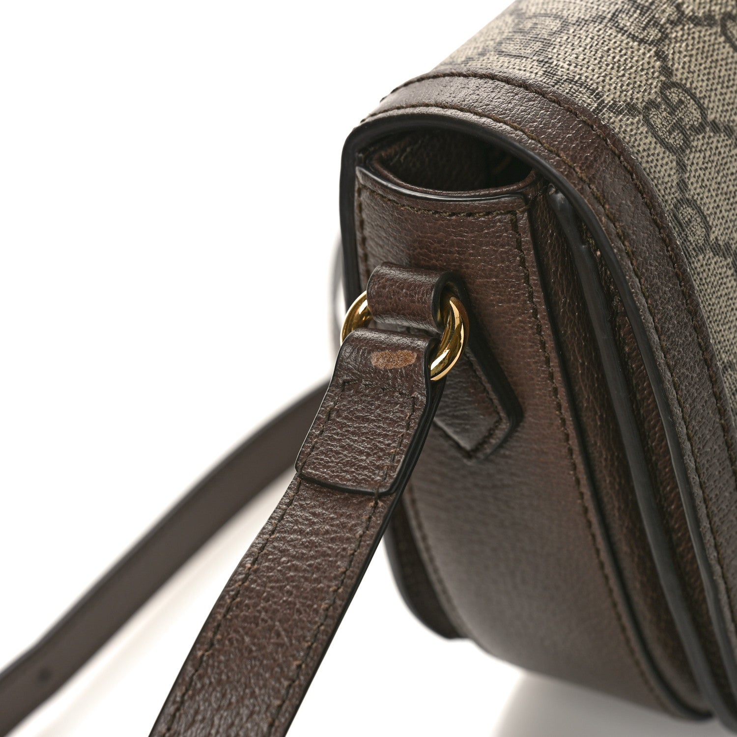 Gucci GG Supreme Monogram Web Small Ophidia Flap Messenger Bag Brown 13 of 13