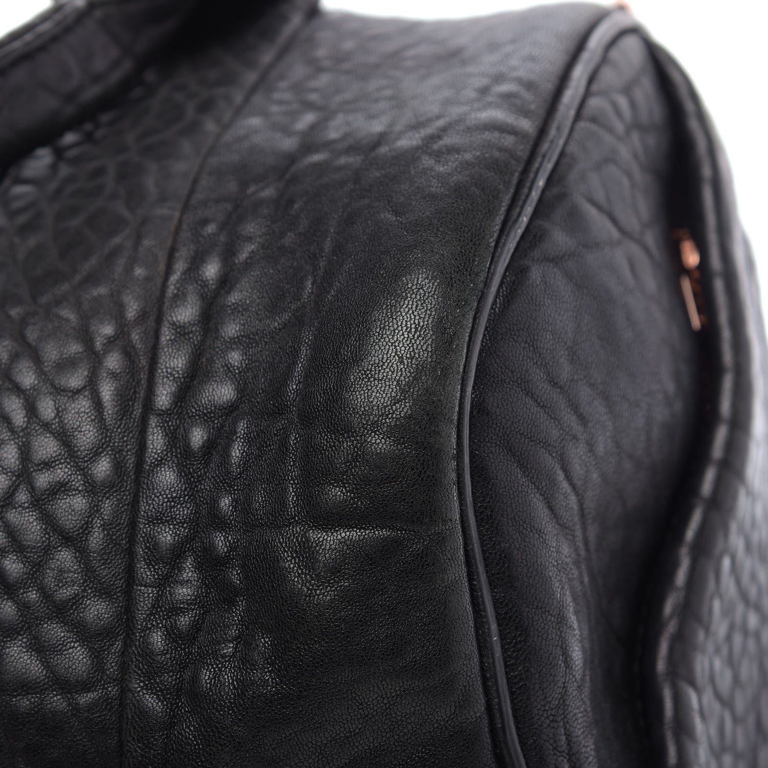 Alexander Wang Pebbled Lambskin Rocco Black Rose Gold Hardware 9 of 15