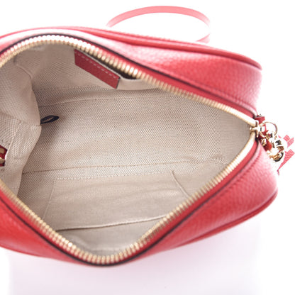 Gucci Pebbled Calfskin Small Soho Disco Bag Tabasco Red 5 of 7