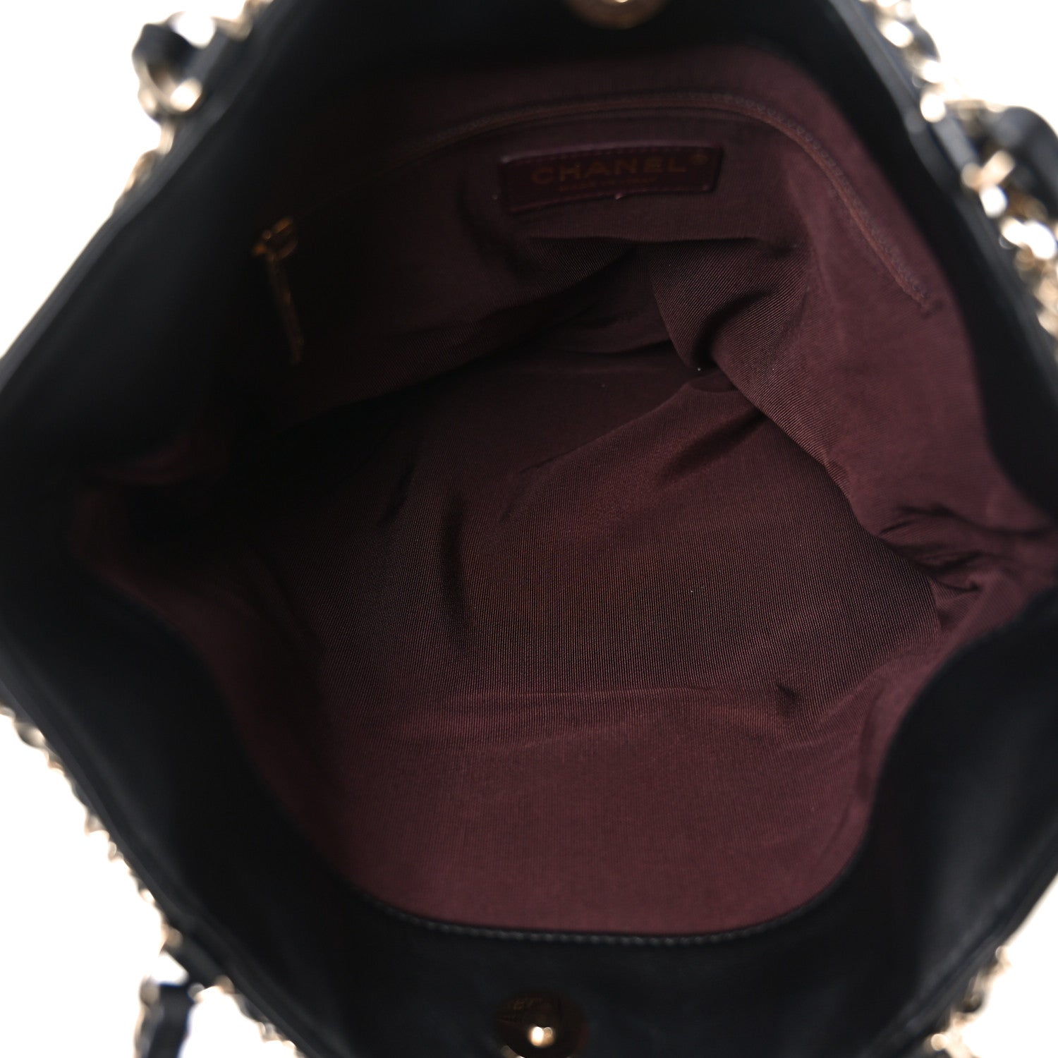 Chanel Lambskin Large Shopping Chain Tote Black 5 of 10