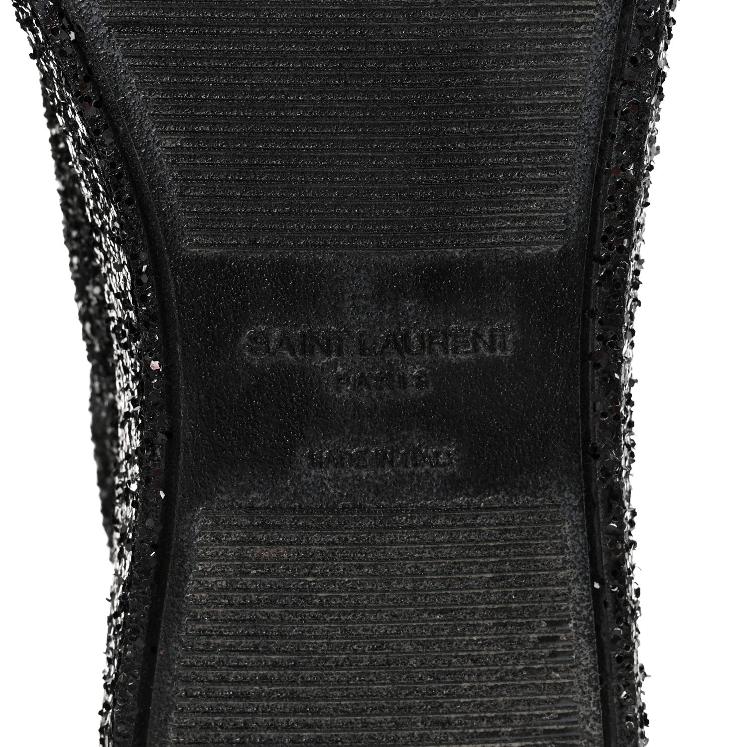Saint Laurent Calfskin Crystal Glitter Andy Sneakers 38.5 Black 14 of 20