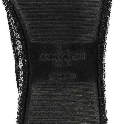 Saint Laurent Calfskin Crystal Glitter Andy Sneakers 38.5 Black 14 of 20