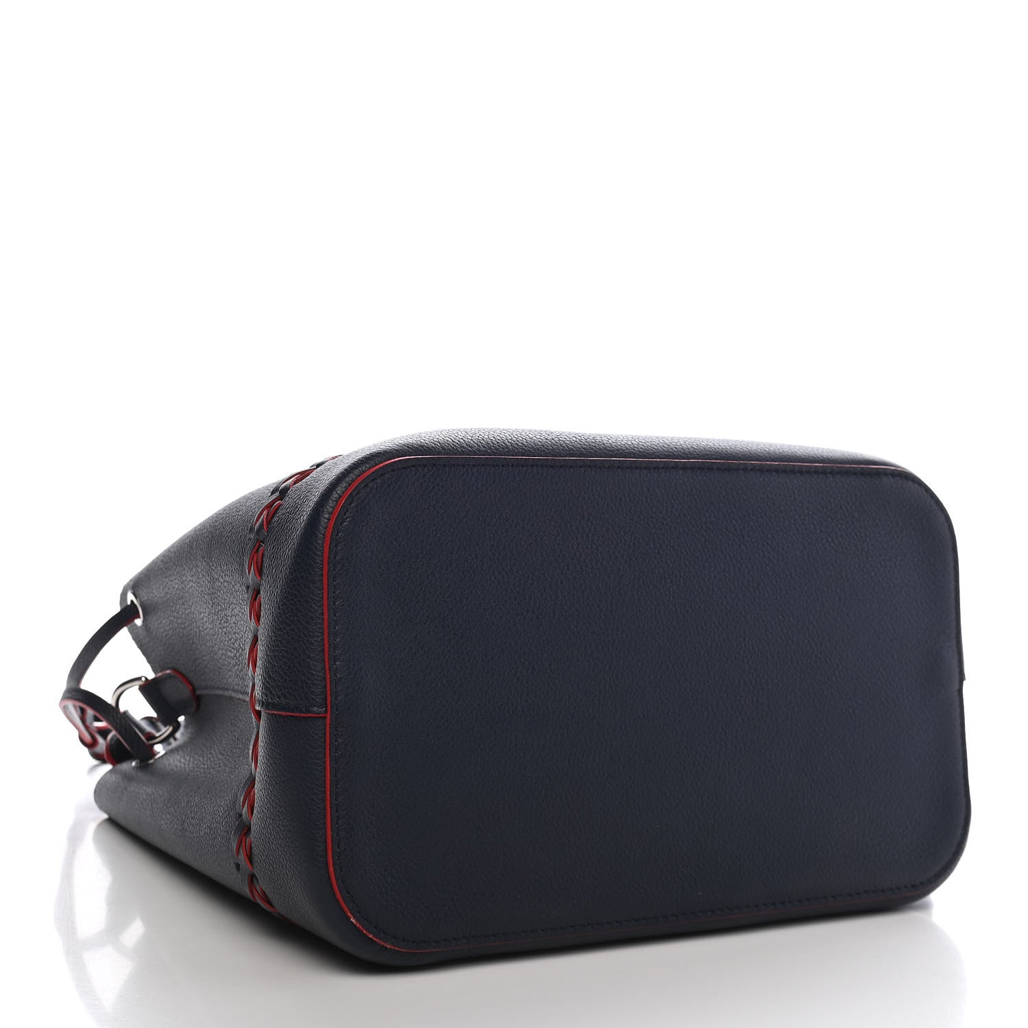 Louis Vuitton Soft Calfskin Braided Lockme Bucket Marine Rouge 4 of 9