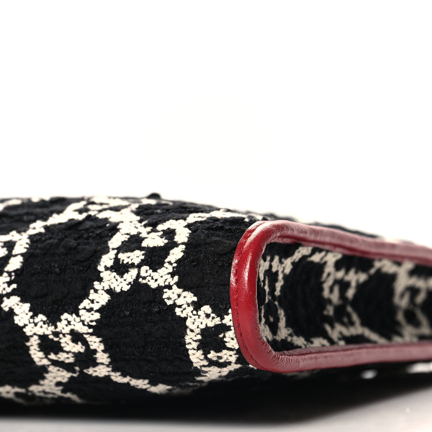 Tweed GG Monogram Large Rajah Chain Tote Romantic Cherry Black White