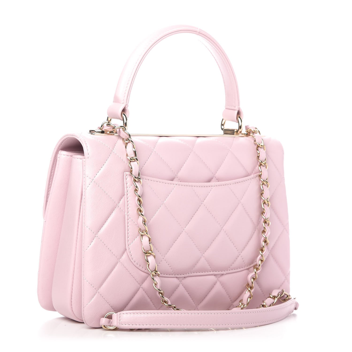 Chanel Lambskin Quilted Small Trendy CC Flap Dual Handle Bag Light Pink 3 of 10