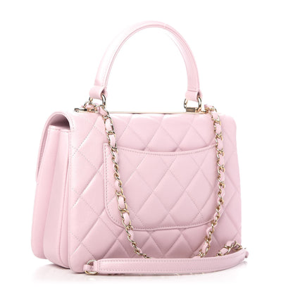 Chanel Lambskin Quilted Small Trendy CC Flap Dual Handle Bag Light Pink 3 of 10