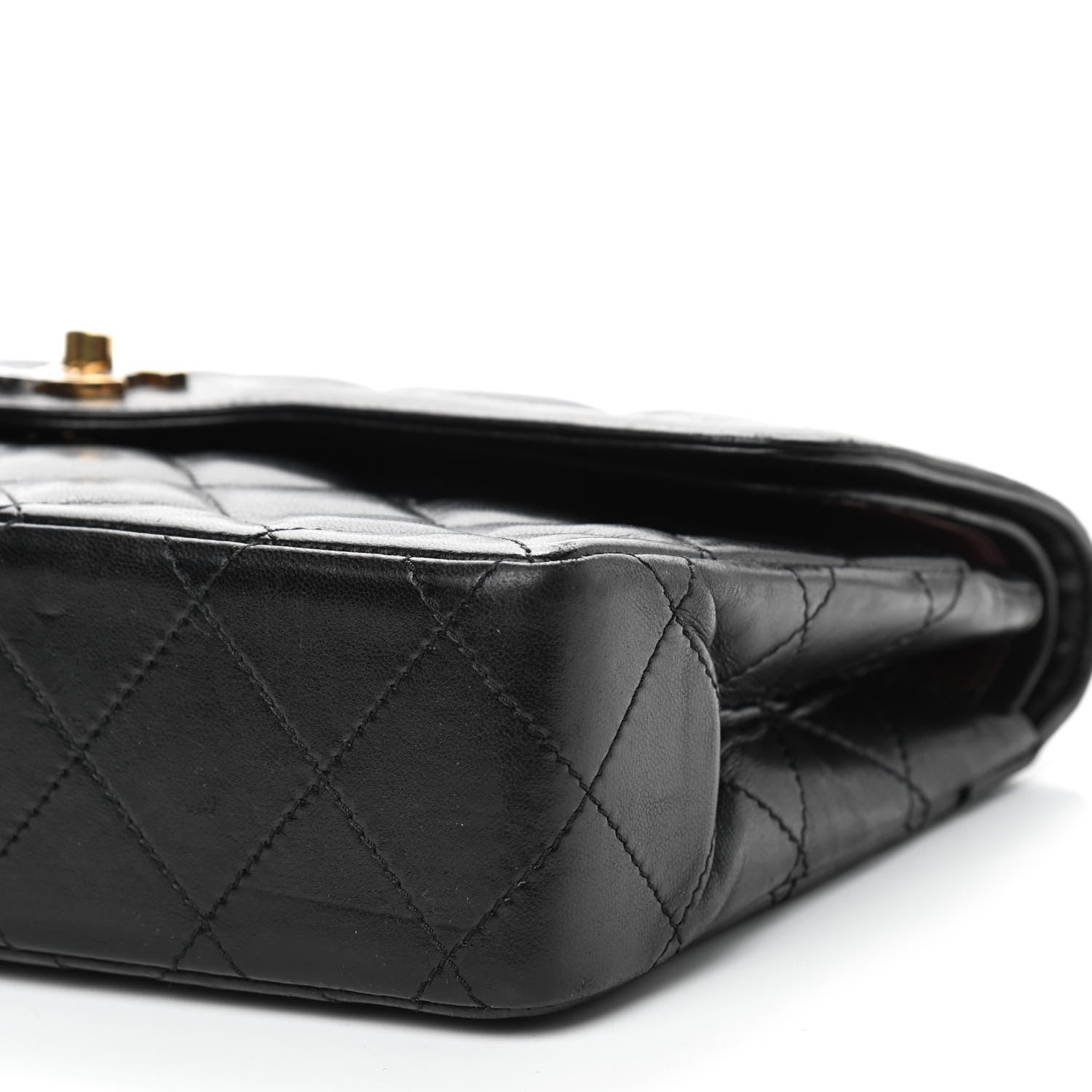 Chanel Lambskin Quilted Medium Double Flap Bag Black 6 of 9