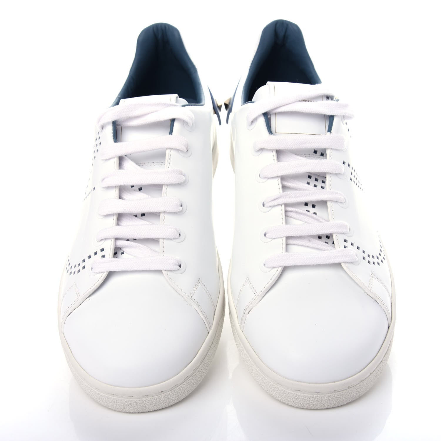 Valentino Garavani Calfskin Womens Backnet Sneakers 38 White Blue 5 of 11