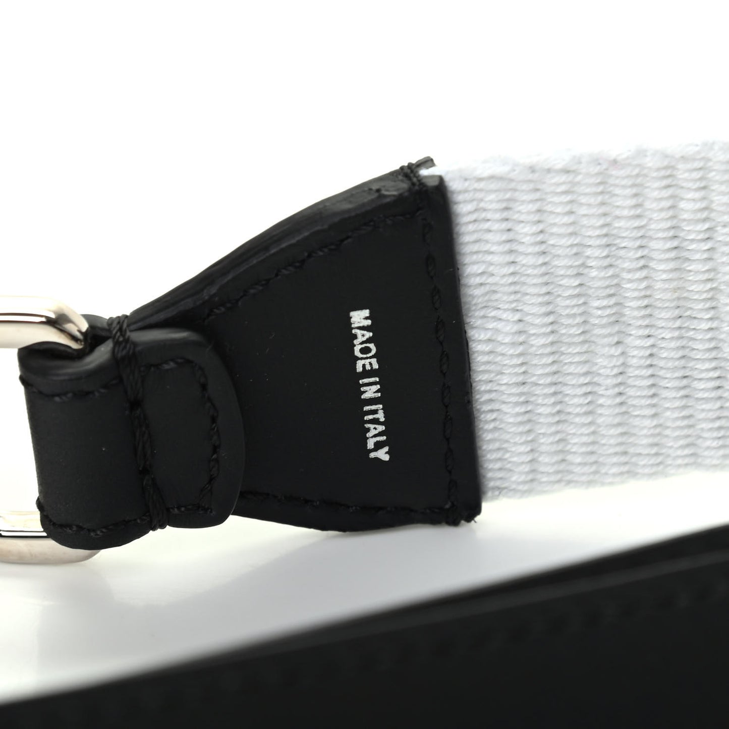 Fabric Calfskin FF Reloaded Strap You White Black