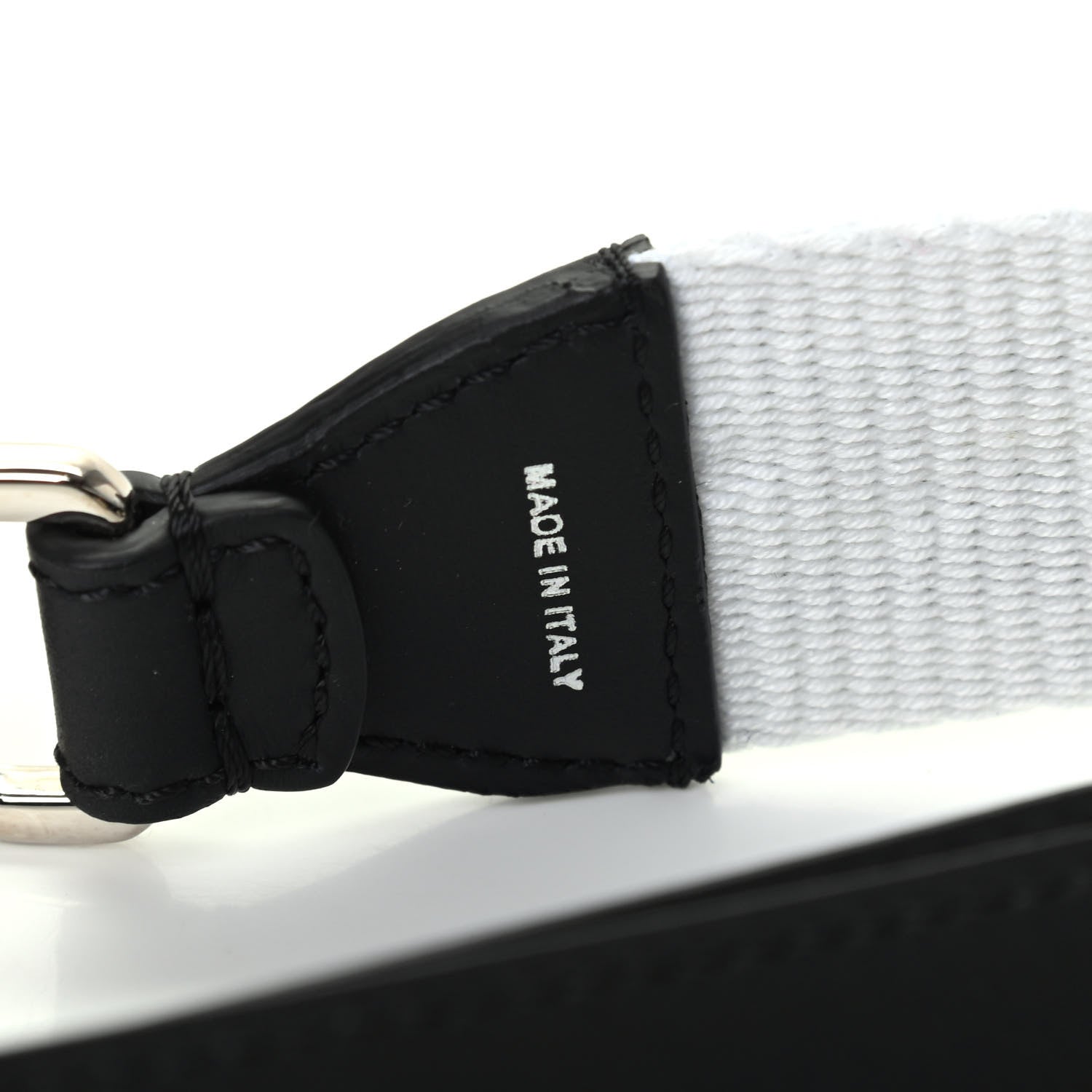 Fendi Fabric Calfskin FF Reloaded Strap You White Black 3 of 3