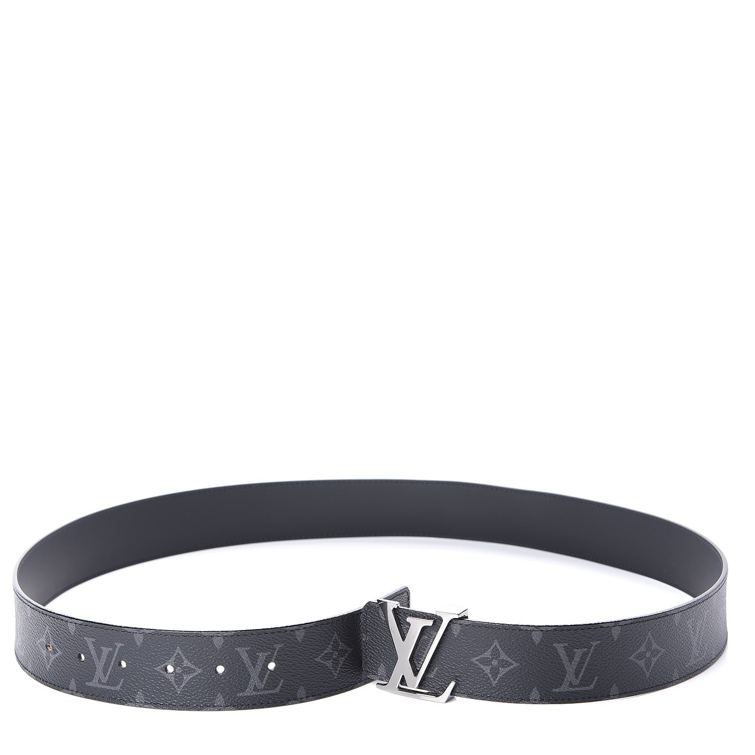 Louis Vuitton Monogram Eclipse Taigarama 40mm LV Initiales Reversible Belt 100 40 Black 2 of 4
