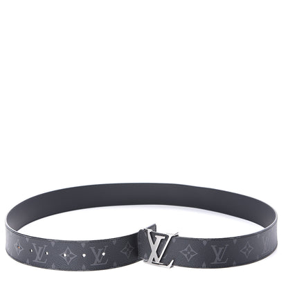 Louis Vuitton Monogram Eclipse Taigarama 40mm LV Initiales Reversible Belt 100 40 Black 2 of 4