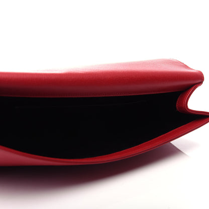 Saint Laurent Calfskin Monogram Large Belle De Jour Clutch Red 5 of 6