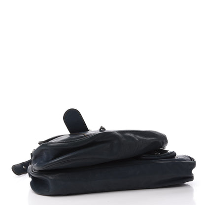 Christian Dior Calfskin Medium Gaucho Double Saddle Bag Dark Blue 3 of 14