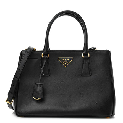 Prada Saffiano Small Galleria Double Zip Tote Black 1 of 13