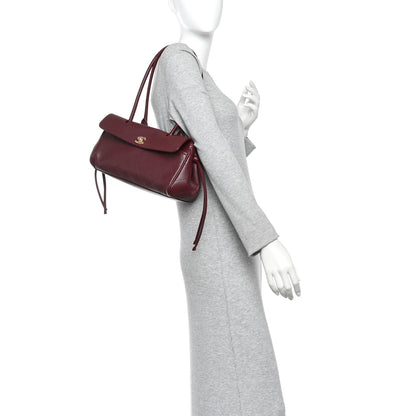 Chanel Grained Calfskin Stitched Urban Essentials Small Shopping Bag Burgundy 2 of 10