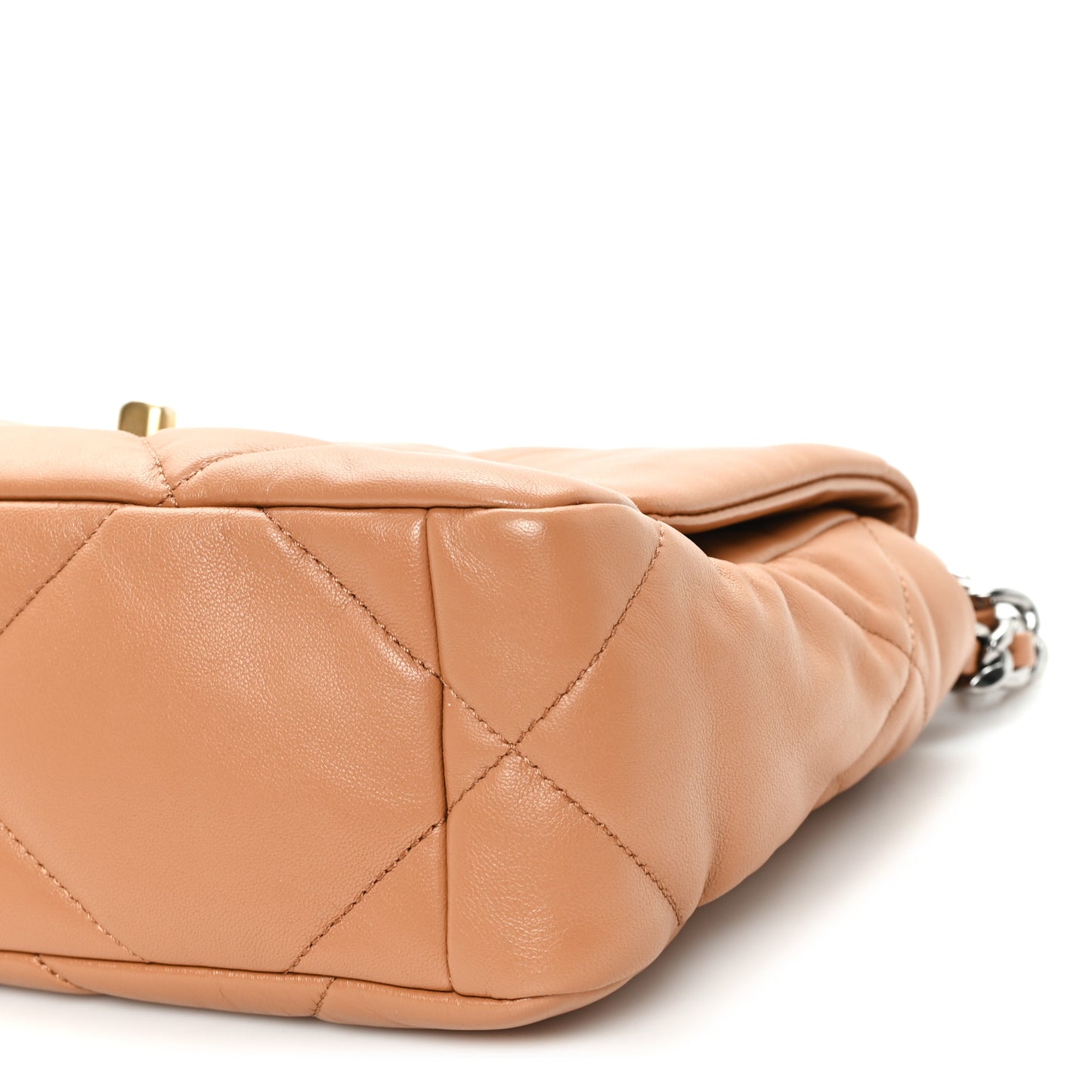 Lambskin Quilted Medium Chanel 19 Flap Brown
