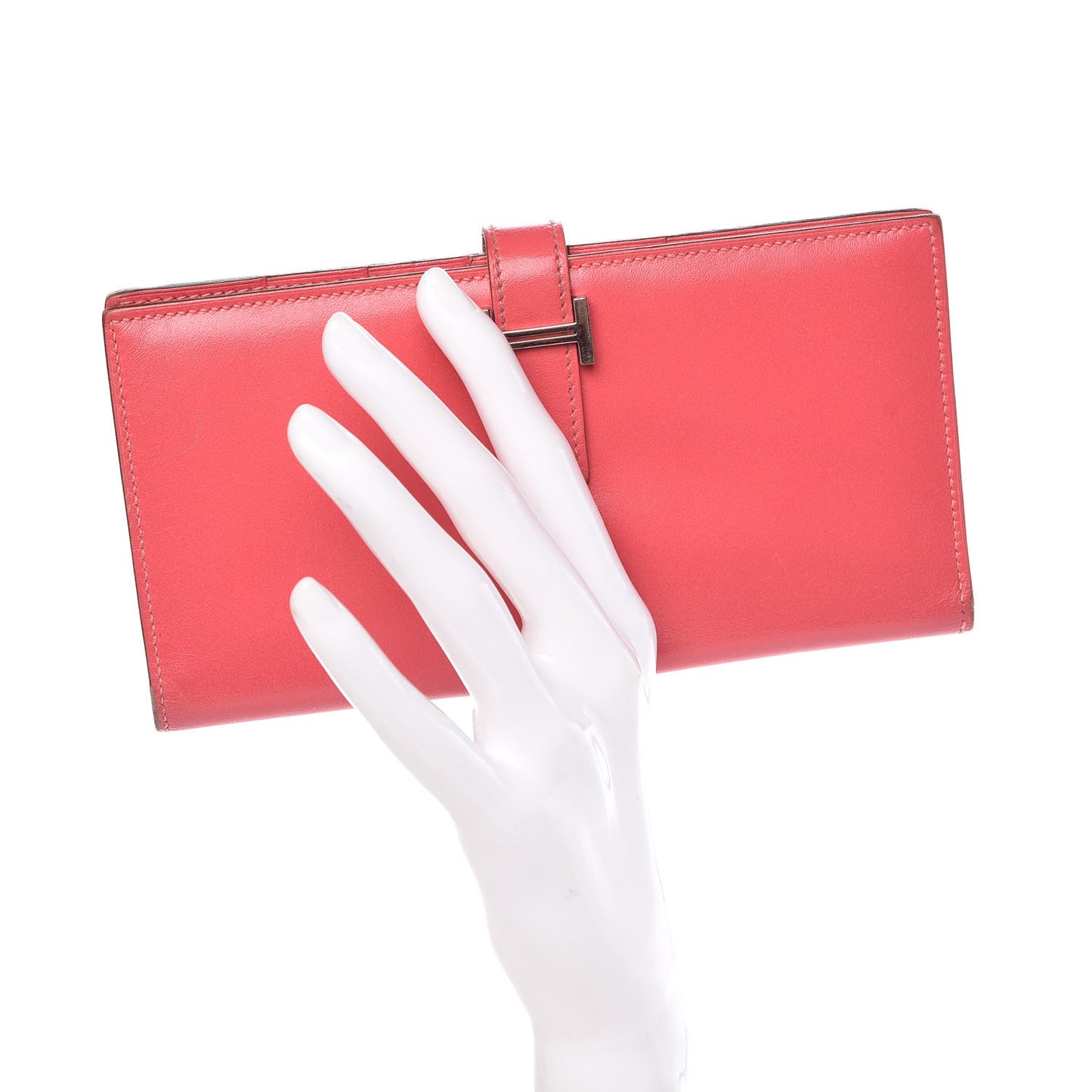 Tadelakt Bearn Gusset Wallet Rose Lipstick