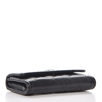 Chanel Caviar Quilted Flap Card Holder Black 4 of 9